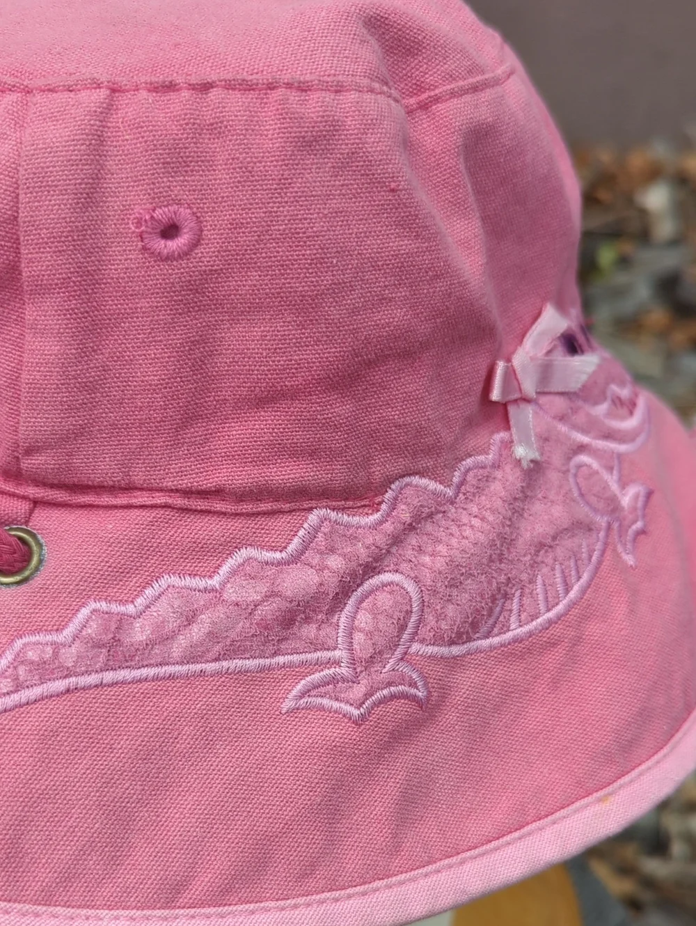 Wallaroo Kids Lids Pink Crocodile Bucket Hat, 2-4yrs
